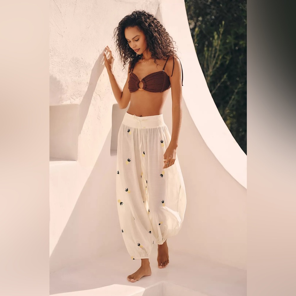 NWT! Anthropologie Celandine Smocked Balloon Pants - Size XL 🧁